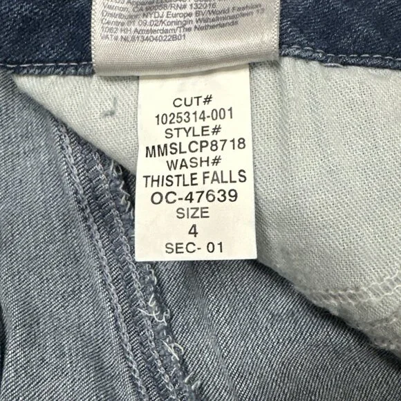 NYDJ Chloe Capri Jeans Hollywood Waistband Thistle Falls Size 4 Cropped Denim - Picture 9 of 11